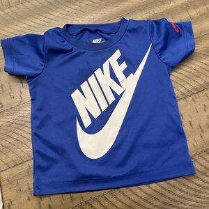 Nike Kids Blue T-Shirt with White Logo